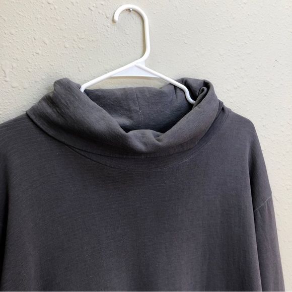 ATHLETA DRESS SMALL ECO WASH TURTLENECK SWEATSHIRT TUNIC PEBBLE GRAY SIZE MEDIUM - Picture 3 of 9